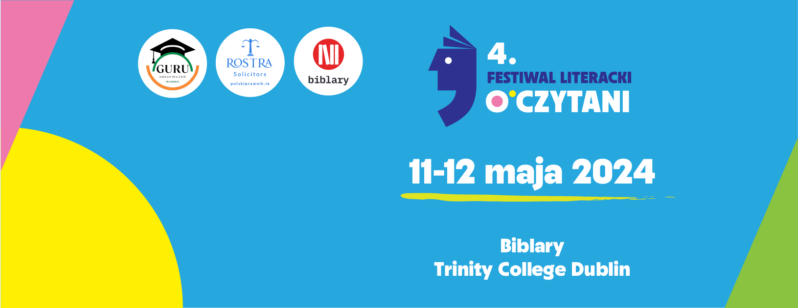 IV Festiwal Literacki O’Czytani, 11-12 maja w Dublinie